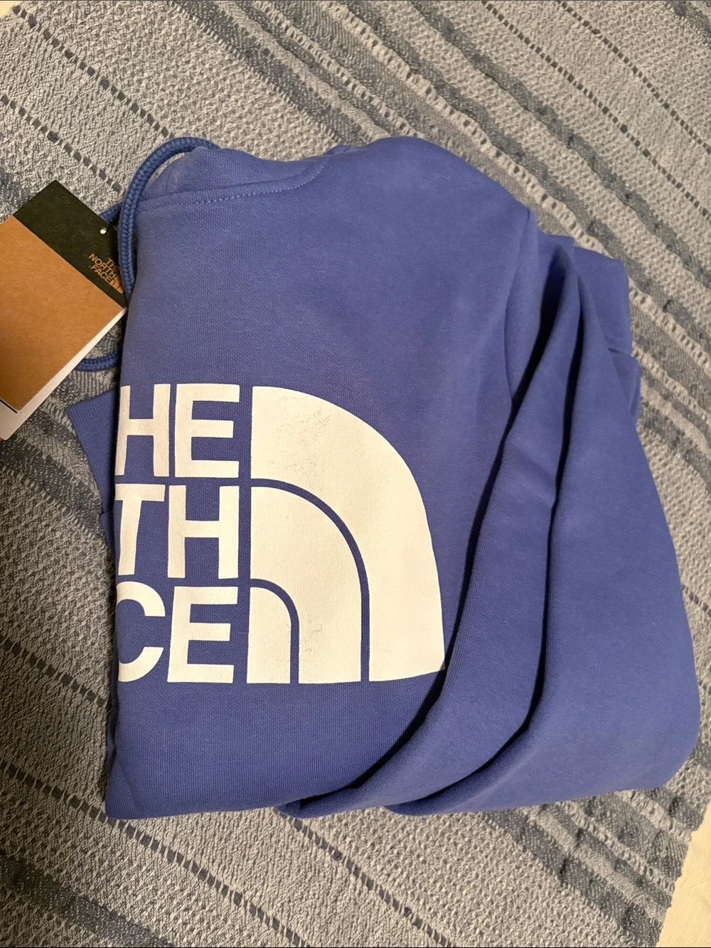 The North Face Men's Periwinkle Pullover Hoodie with White Logo